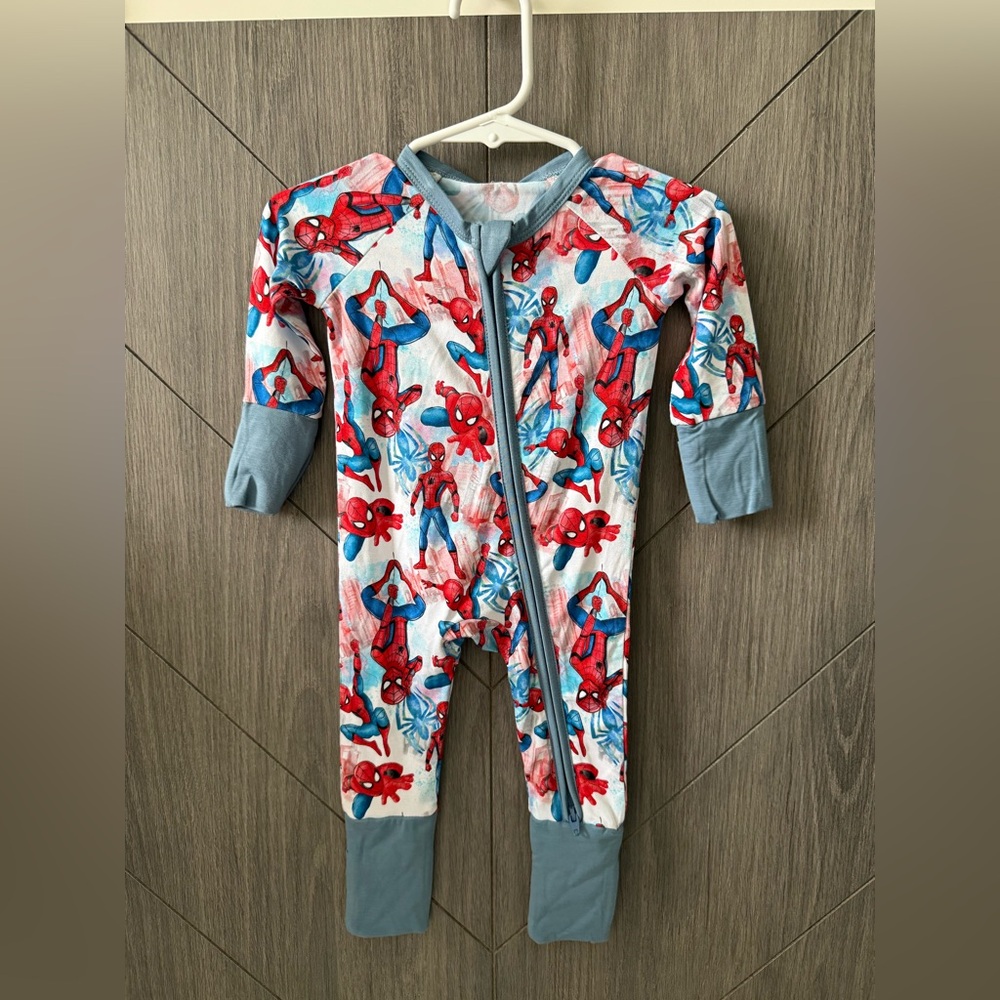 Little Bug Bamboo Spider-Man Bamboo Zip Up Sleeper